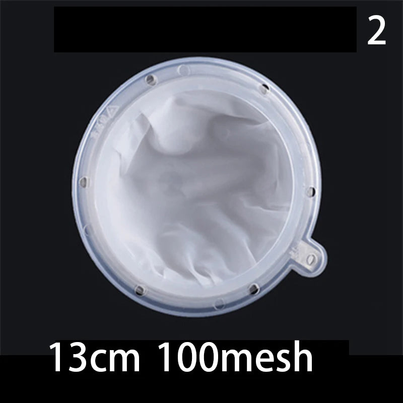 1pc 100/120/200/300/400/450 Mesh Nylon Filter Stainless Steel Funnel For Fruit Milk Traditional Chinese Medicine Oil White Wine