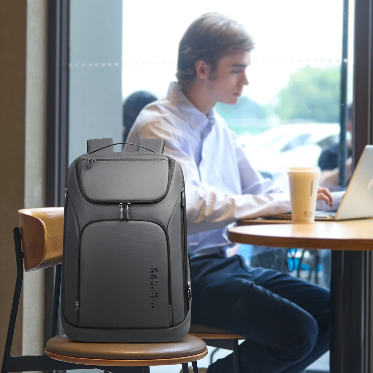 HK Travel Business Backpack for Men Large Capacity 17 Inch Laptop Backpack Multifunctional Anti-Theft Backpack Weekender Daypack
