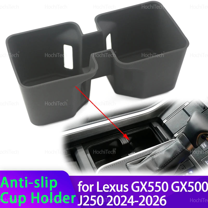 Car Water Cup Holder for Lexus GX550 GX500 J250 2024 2025 2026 Central Control Drinks Holder Storage Box Interior Accessories