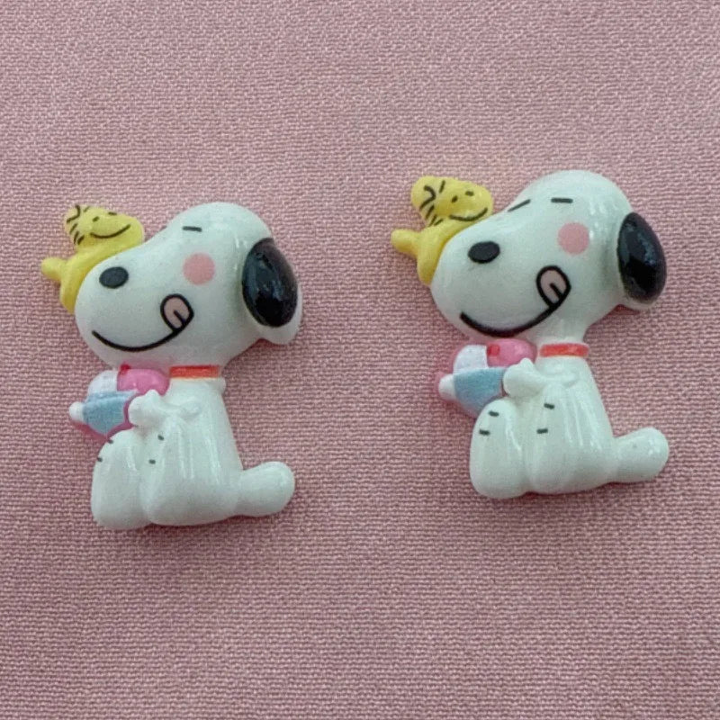 10pcs resin cute little dog pendant, DIY jewelry making earrings, keychain accessories