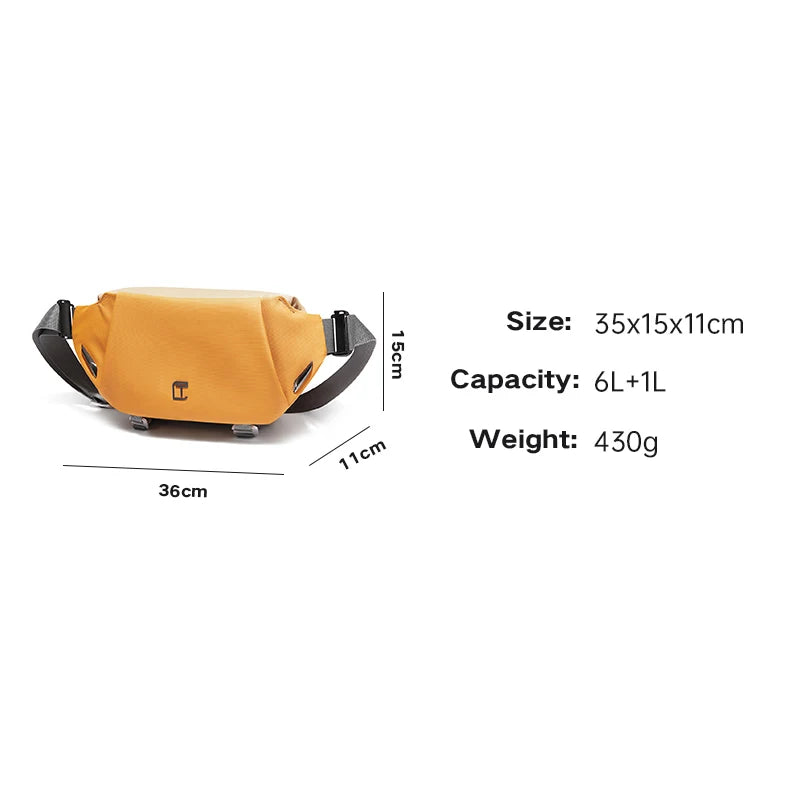 TANGCOOL Adjustable Strap Crossbody Sling Bag Multi Layer Pocket Waterproof Outdoor Daily Shoulder Messenger Bag