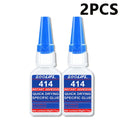 414 Instant Adhesive, Highly Waterproof Quick Drying Super Glue, Universal Adhesive for Shoes, Rubber, Metal, Plastic Repair