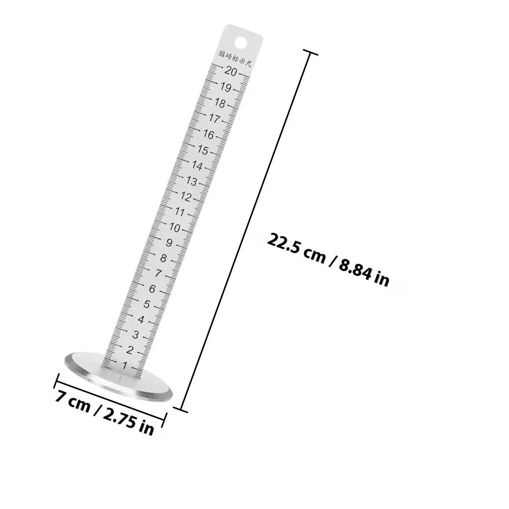 Stainless Steel Precision Level Tool Tiling Level Ruler Floor Tile Contour Measuring Positioning for Home Renovation