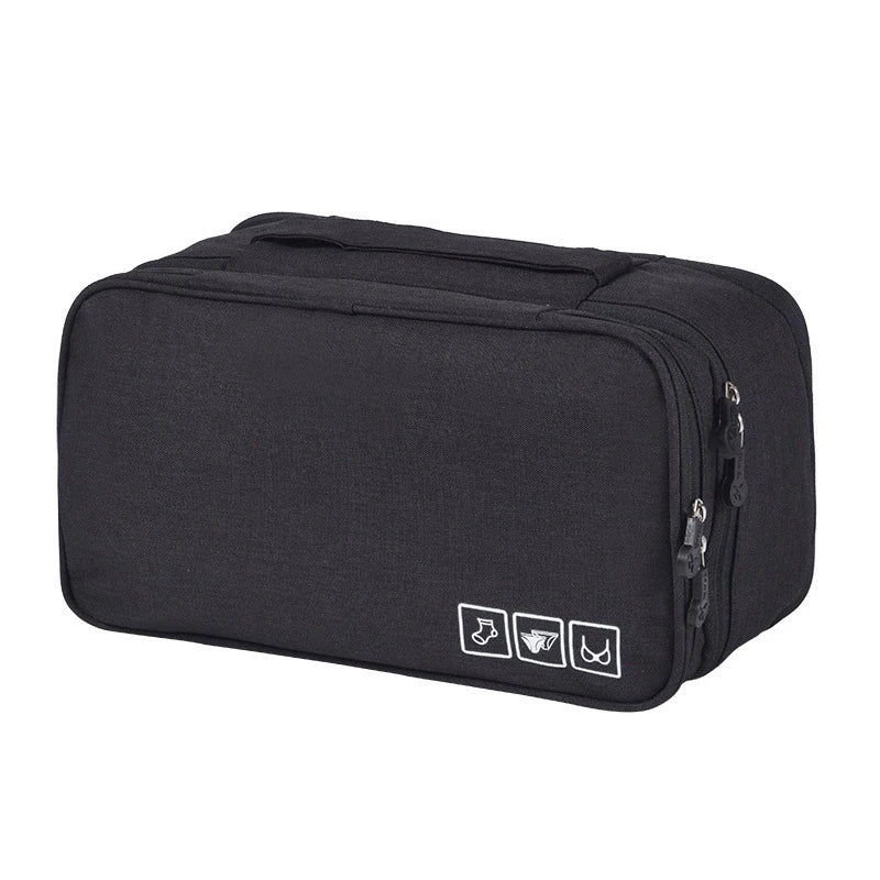 Portable Travel Underwear Organizer – Foldable – Zippered Storage Bag for Bras, Socks,and Underwear – Compact Suitcase Organizer