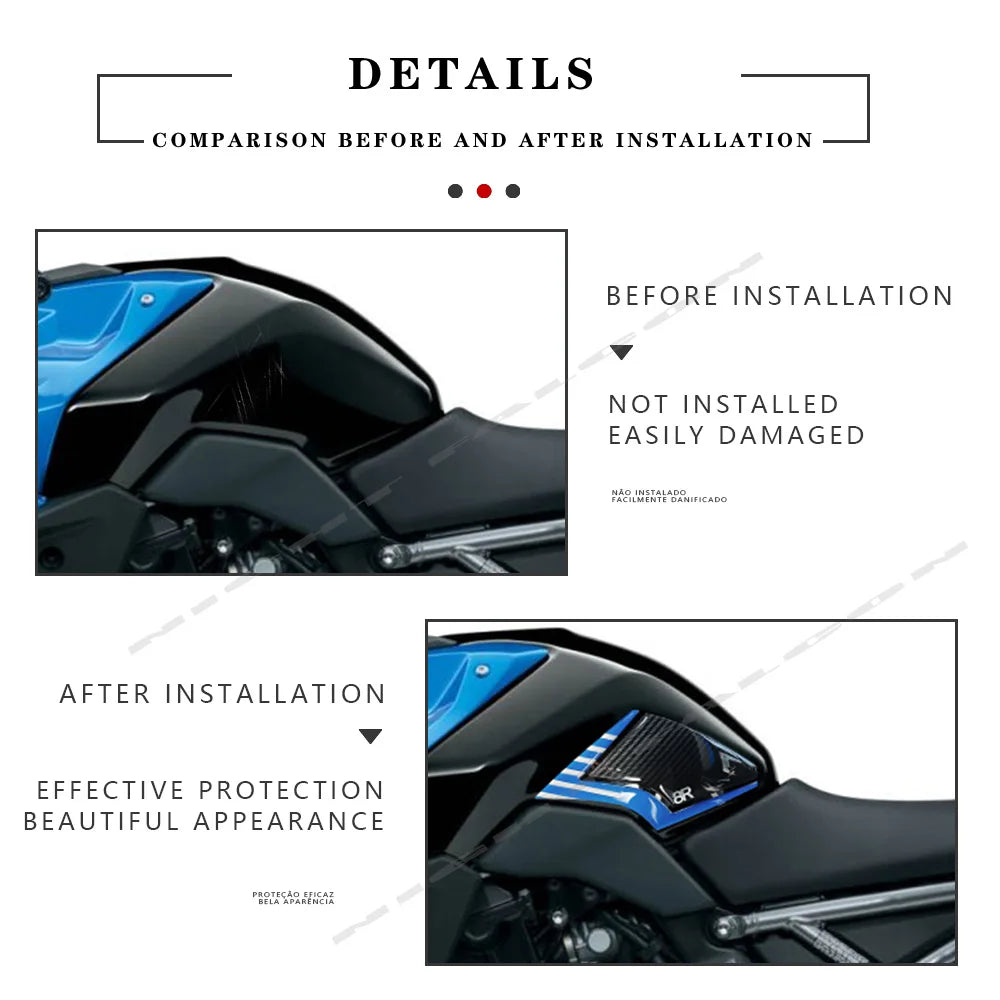 3D Epoxy Resin Sticker Protection Decal Tank Pad Stickers Kit for GSX 8R GSX-8R 2024-
