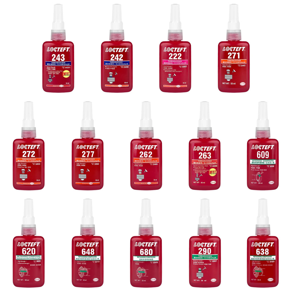 50ml Threadlocker 222 242 243 263 271 272 290 Screw Glue Quickly Cured Thread Locking Agent Anaerobic Adhesive Glue Anti-Loose