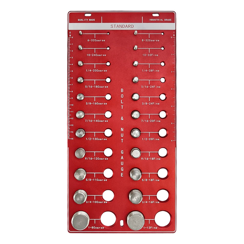Nut and Bolt Thread Checker Set 22 Thread Identifier Gauge Inch Metric Size Precise Screw Size and Thread Gauge Measuring Tool