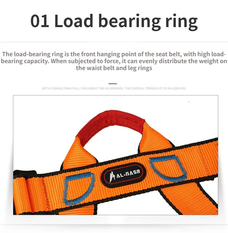 Professional Climbing Harness Safe Seat Belt for Rescue High Level Caving Climbing Adjustable Rappelling Equipment Half Body