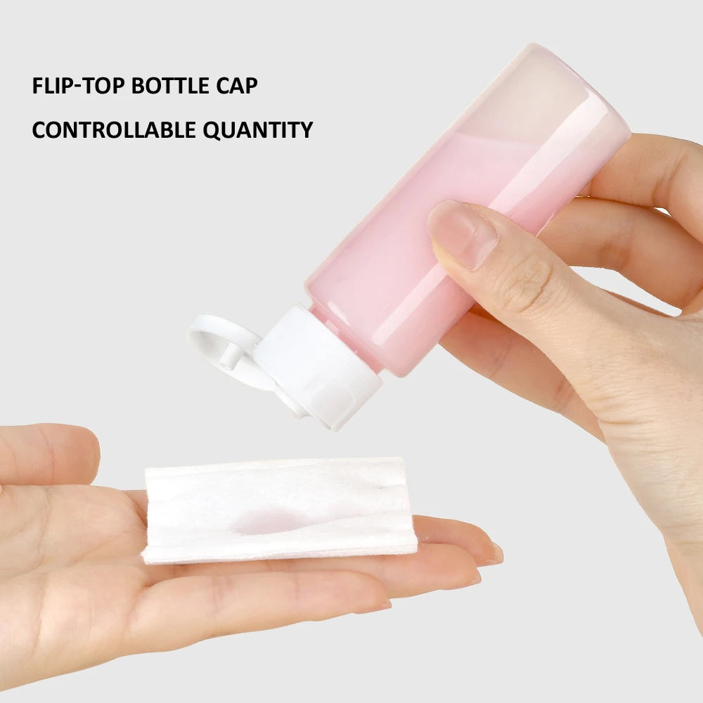 PET Simple Travel Refillable Bottle Set Shampoo Shower Gel Toner Lotion Serum Cream Box Jar Empty Container