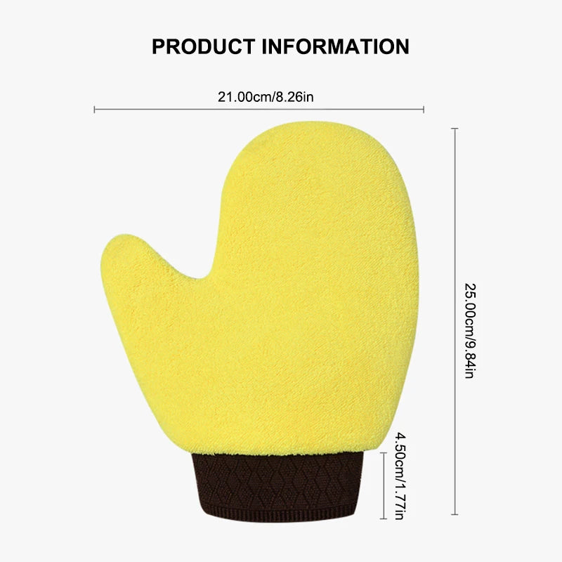 SEAMETAL 1/3/5pcs Microfiber Car Wash Gloves Double Sided Coral Fleece Car Polishing Washing Mitt Gloves for Car Home Cleaning
