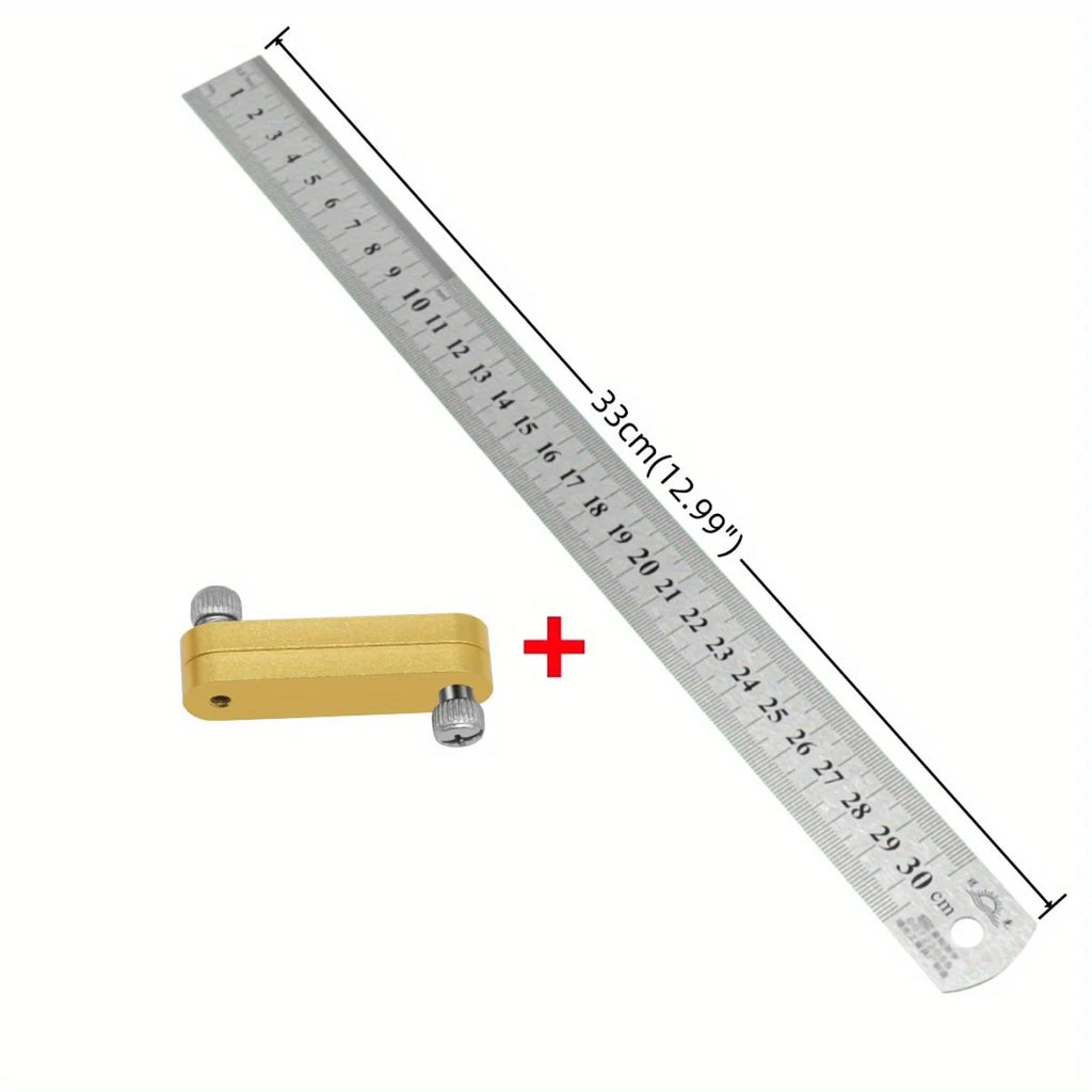 Carpenter Square, Combination Right Angle Ruler, Ruler Positioning Block Adjustment Positioning Limit Scriber Line Marking Gauge