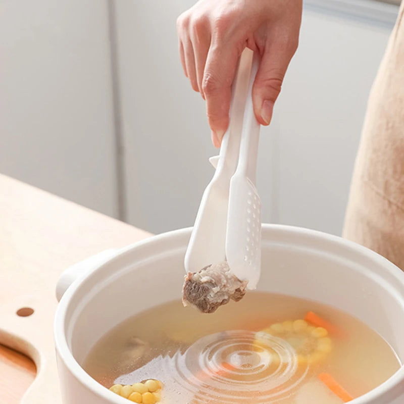 2 in 1 Kitchen Barbecue Food Tongs Buffet Steak Bread Clip Tableware Detachable Spoon Colander Home Cooking Accessories