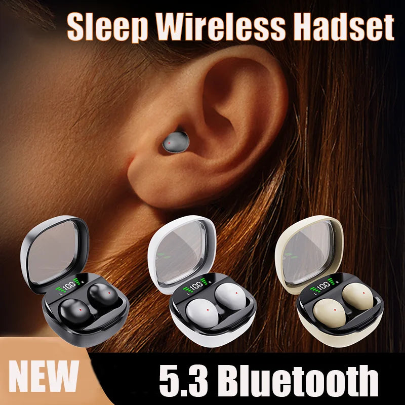 Mini Bluetooth 5.3Headset HD Hifi Earbuds Invisible Sleep Game Sports Headphones Touch Control Earphones for Men Women