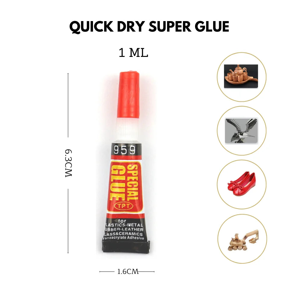 10/20/50pcs Stationery Shop 502 Instant Strong Adhesive Super Liquid Universal Shoe Repair Cyanoacrylate Glue 1ML/PC