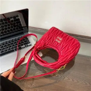 High-End Luxury Diaper Bag Women Simple Vintage Handbag Top Layer Leather Crossbody Shoulder Purse Tote Messenger Shopper