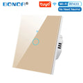 BONDA Smart Switch Wifi RF433 No Neutral EU Standard Tuya Control Works with Alexa Google Home WiFi Smart Home Touch Switches 86