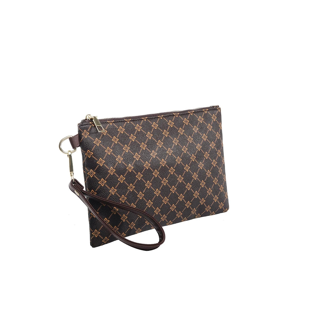 Simple and fashionable European and American printed mobile phone bag women's hand-held portable wallet home storage bag