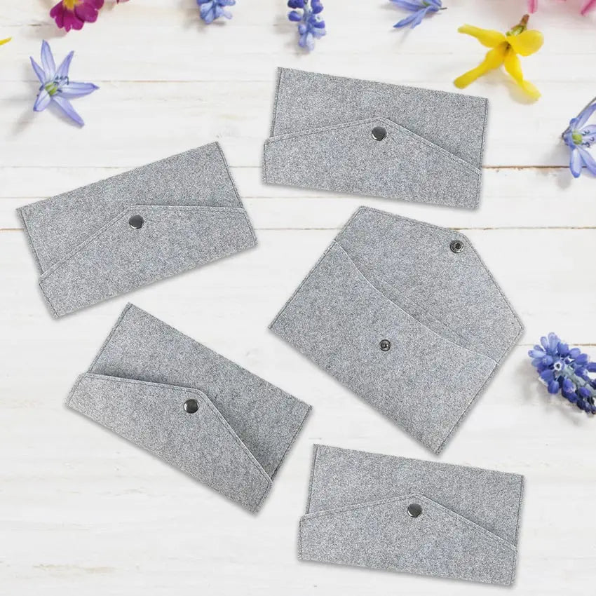 Multifunction Felt Purse for Men and Women, Wallet, Storage Bag, Glasses, Mobile Phone Case, Cash Card Holder, Portable Pouch