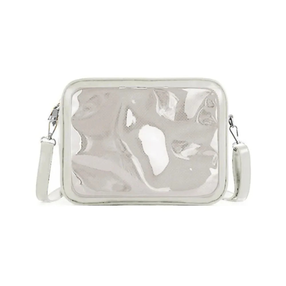 Multifunction Zipper Bag Solid Color Itabag PU Cotton Bag Transparent Bags Wallet Storage Bag Shoulder Bag Travel