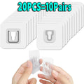 Double Sided Adhesive Hooks Wall Hooks for Hanging,Self Adhesive Hooks for Bathroom Kitchen Office Hanging