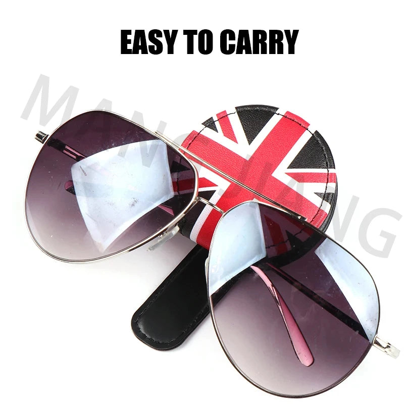 Car Glasses Sun Visor Glasses Clip Eyeglasses Storage Holder Magnetic Bracket Portable Decoration Car Accessories Interior