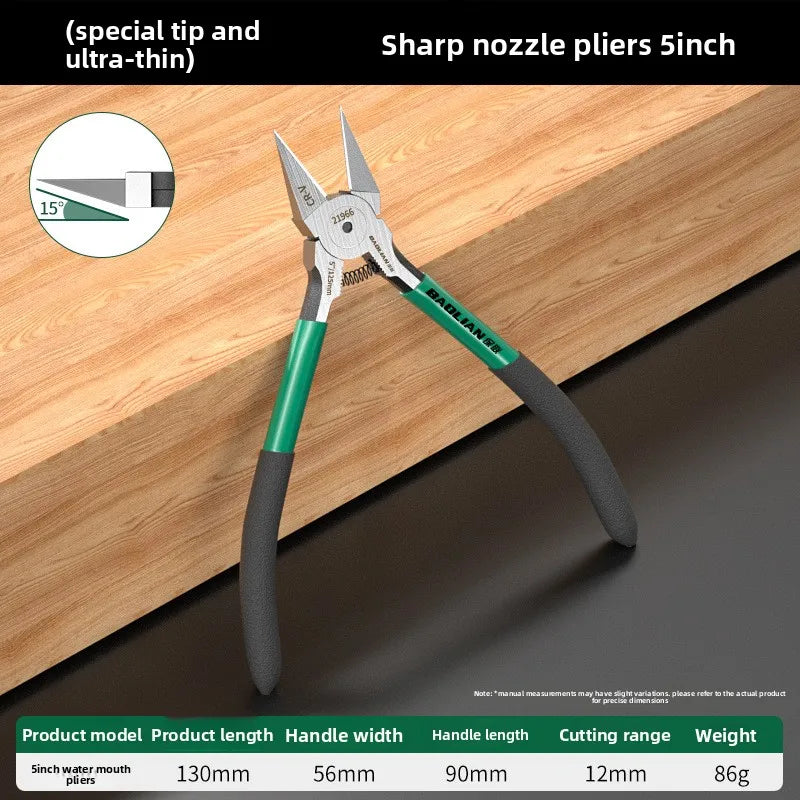 Industrial Grade Electrician Small Diagonal Pliers 5/6/8-Inch Sharp Side Mouth High Hardness Manual Tool for Plumbers And Electr