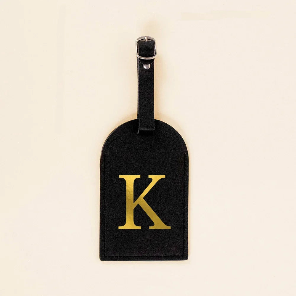 Initial Luggage Tags Handbag key Holders Travel Bag Key Wallets Label Tag Suitcase Identify Labels with Privacy Cover