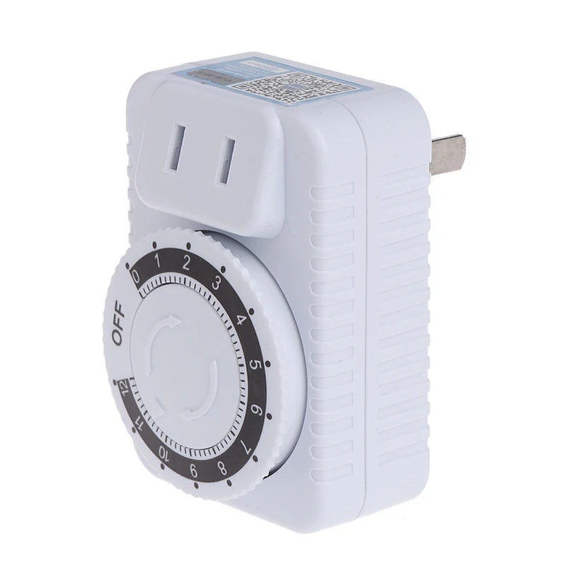 AC 110V-120V 220V 12 Hour Mechanical Wall Plug Switch Timer Socket Home Appliances Control