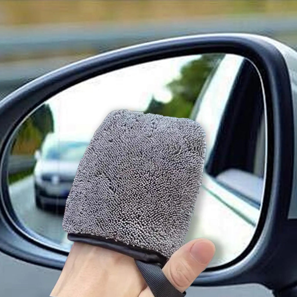 Ergonomic Car Interior Cleaning Mitt Double-Sided Detailing Scrubbing Twist Gloves Cloth for Instrument Panel Door Leather Seat