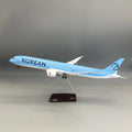 New Korean Air 787-10 Scale Aircraft 43cm Model Airplanes Resin Replica Plane Model With Wheels & Led Light Collected Gift