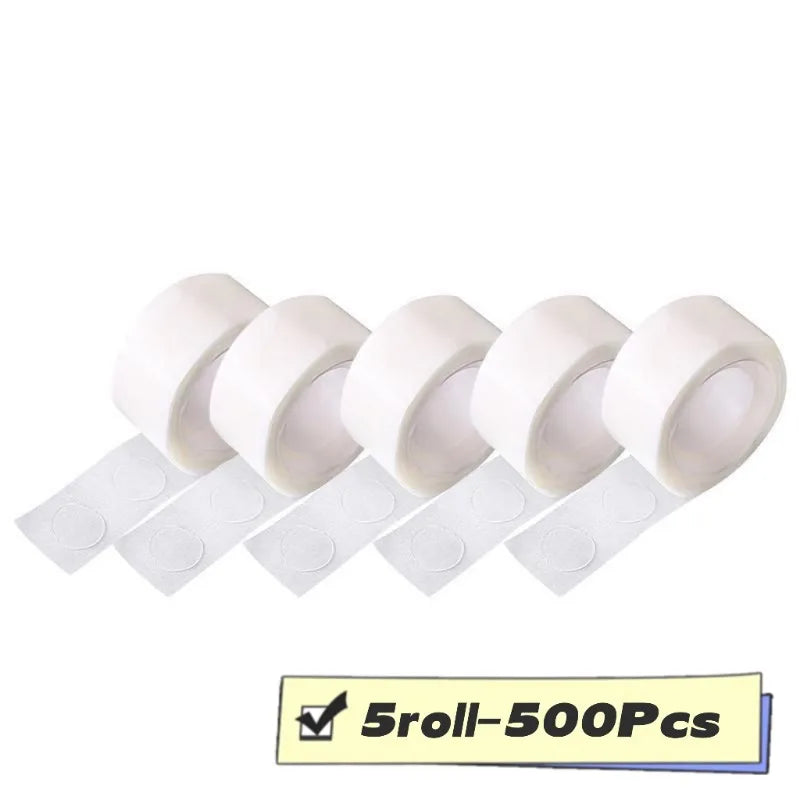 100-1000pcs Transparent Dots Glue Removable Double Sided Tape Adhesive for Paste Scrapbook Journal Photo Memo Pad Household