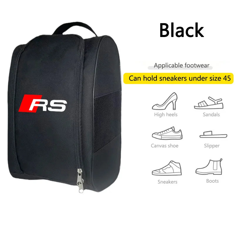 Car Emblem Sneaker Storage Bag Travel Outing Shoe Storage Tool For Audi Quattro SLine TT A3 A4 A6 A5 Q5 A1 Q7 Q3 A8 Q2 A7 RS7 RS