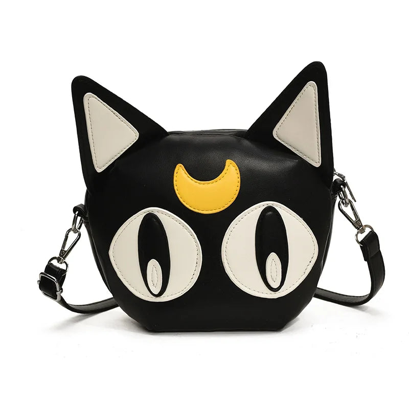 Cool and Cute Cartoon Cat Girl Crossbody Bag 2025 Personalized Street Commuter Shoulder Bag