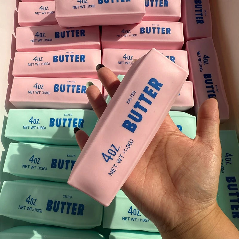 Butter Stick Squishy Stress Ball Fidget Toy Crunchy Squeeze round Blocks Anti Stress ASMR Hand Relaxation Gift for Stress Relief