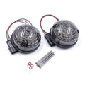 2Pcs Waterproof Smoked Lens 73mm Round Red Lamp Tail Brake Stop Light For Land Rover Defender 90/110 1983-2016