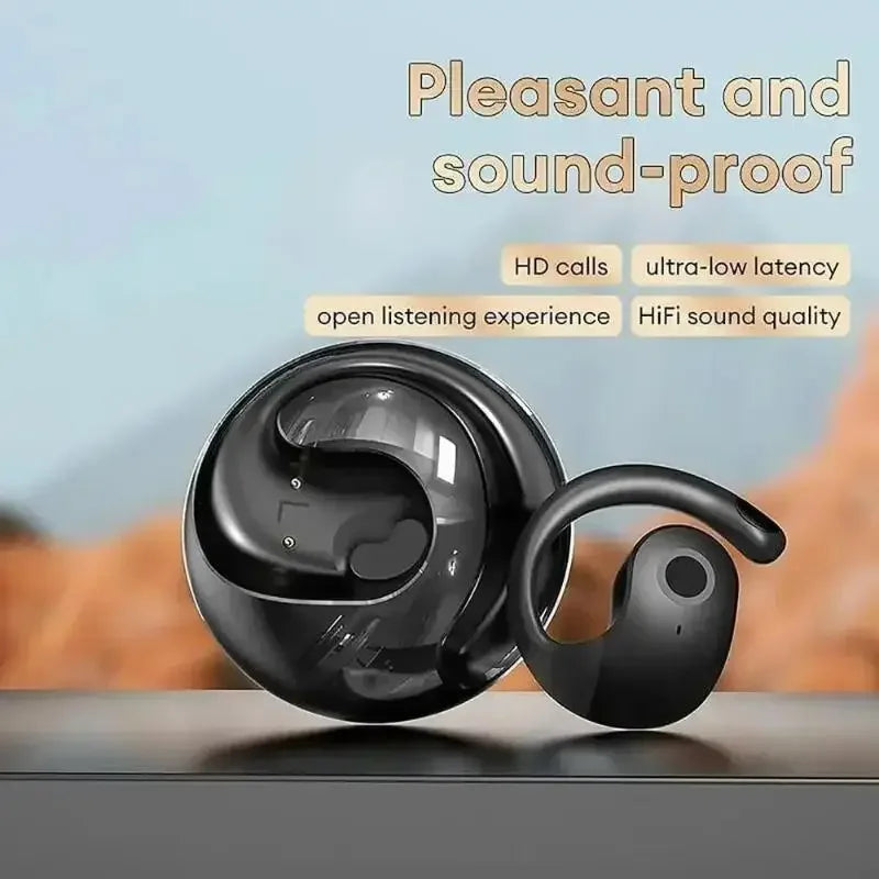 Wireless Bluetooth AI Real-time Language Translation Earphones 144 Languages Ear Hanging Headphone Translator for Travel Busine