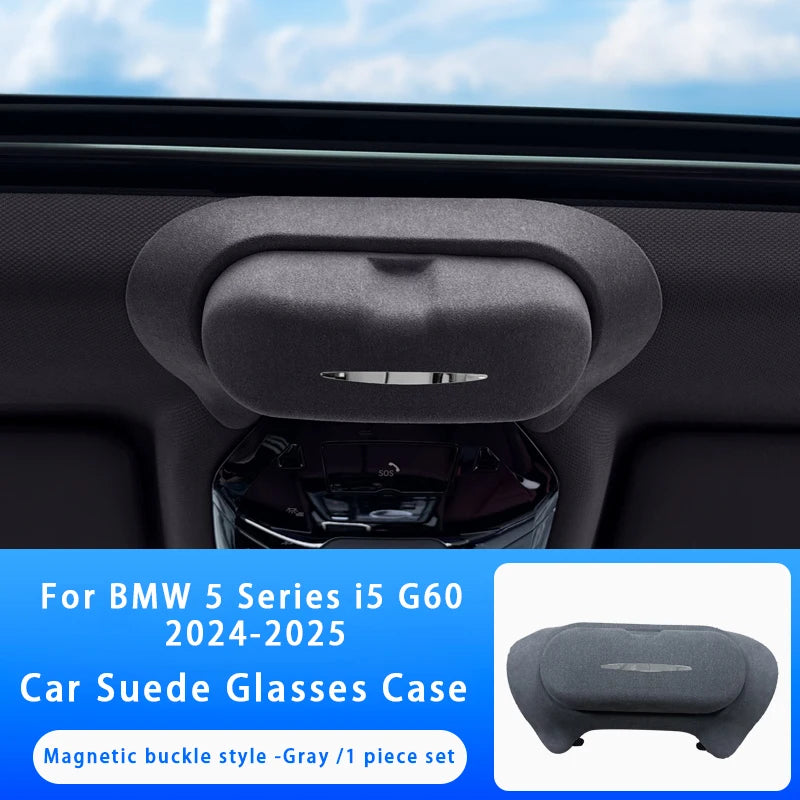 Car Sunglasses Holder Suede Glasses Case Sunglasses Storage Box For BMW 3 5 Series X1 X3 X5 X6 X7 G20 G45 G60 G05 G06 G07 U11