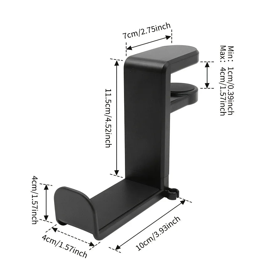 Under The Table, Non-Perforated Earphone Holder Can Turn 360 Degrees. Earphone Holder Is a Storage Type
