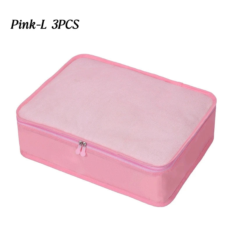 1/3pcs Travel Compressible Packing Multifunction Travel Storage Bag Waterproof Suitcase  Portable Luggage Organizer 3 Size S M L