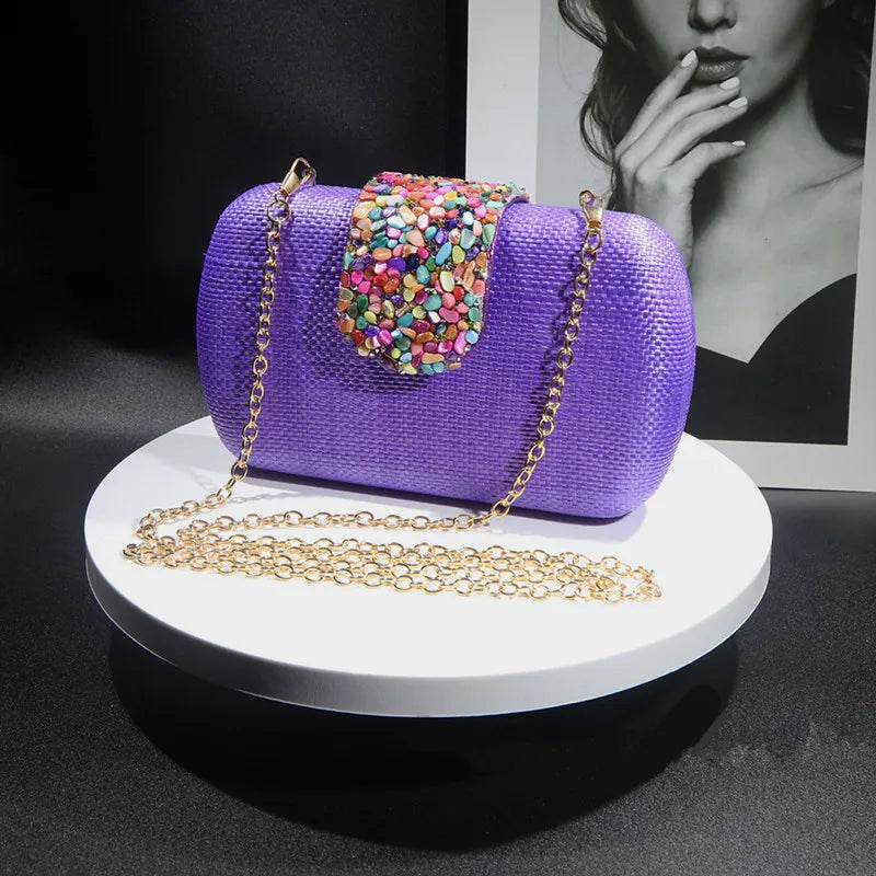 New Luxury Evening Clutch Bag Fashion Designer Versatile Women Handbags 2024 Woven Crossbody Shoulder Bag