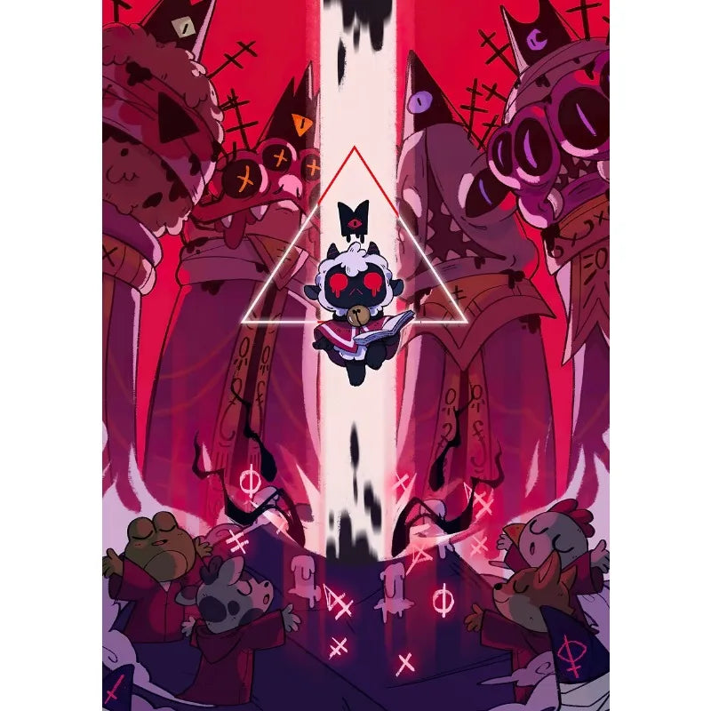Classic Video Game Cult of The Lamb Anime Adventure Posters Print Canvas Painting Modern Wall Art Kids Bedroom Home Decor Gift
