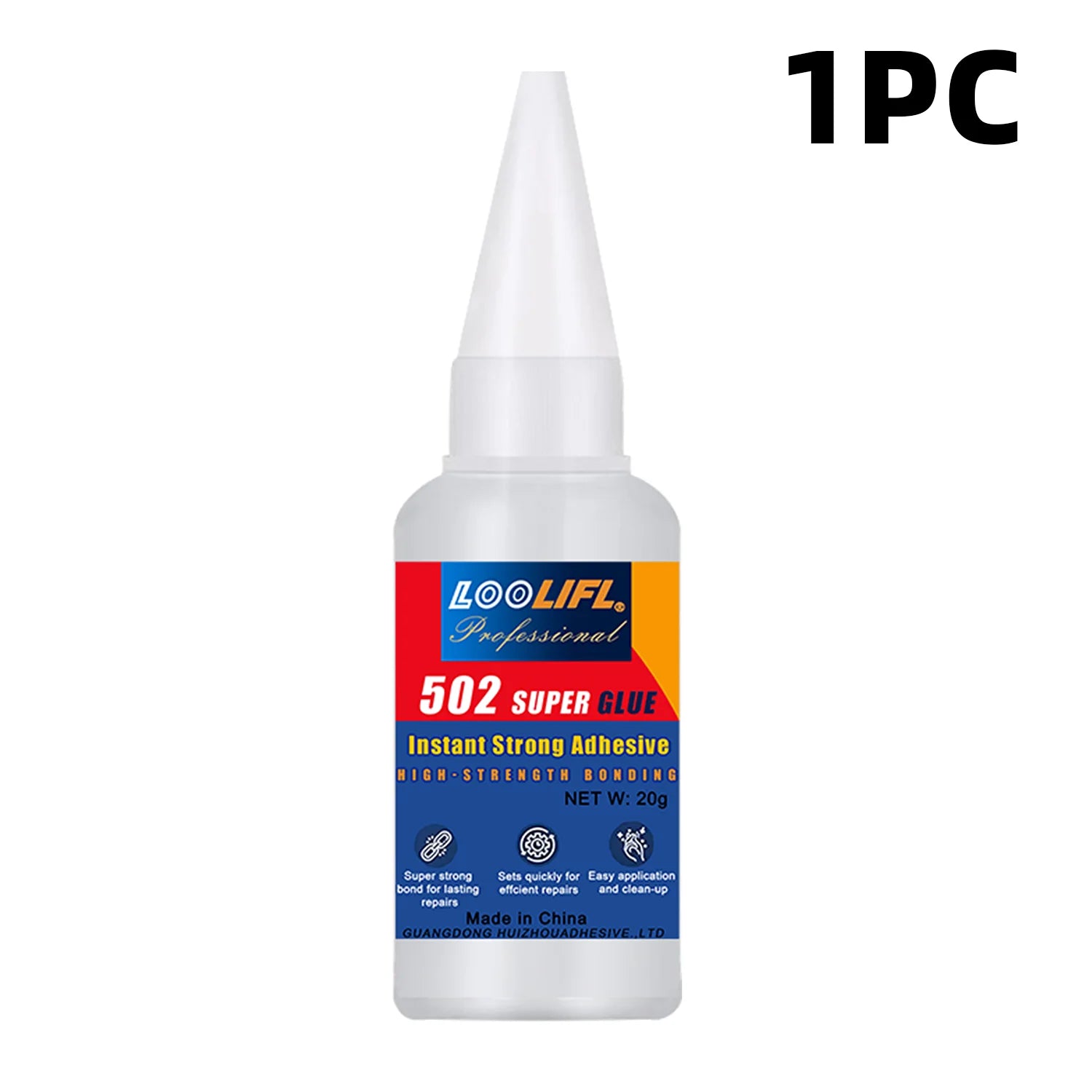 Loolifl Super Glue 1-25 Pieces 502 Strong Instant-Dry Cyanoacrylate Glue for Leather, Rubber, Wood, Metal, Strong Adhesive Liquid Tool Glue, Stable