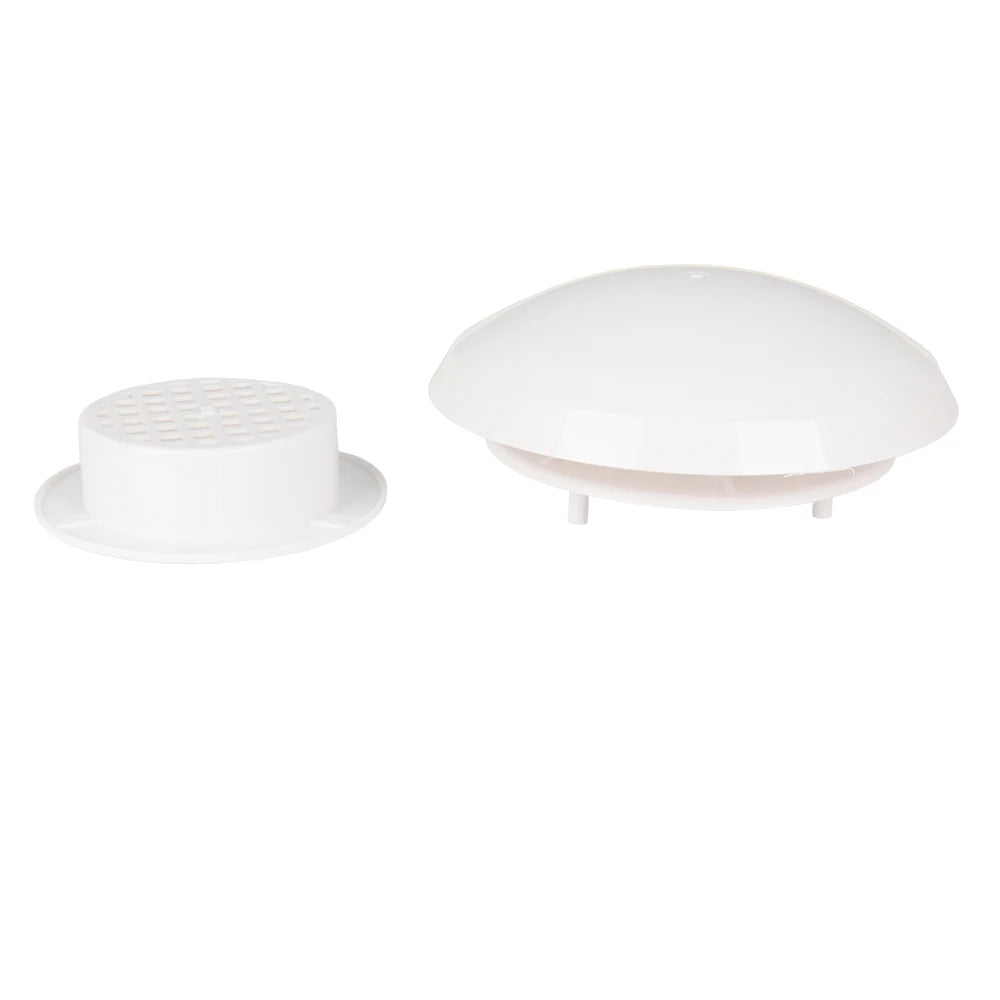 1pc Caravan White Plastic Circular Mushroom Roof Vent Round - Motorhome Camper Dome Diameter 180mm No Fixing Screws Provided