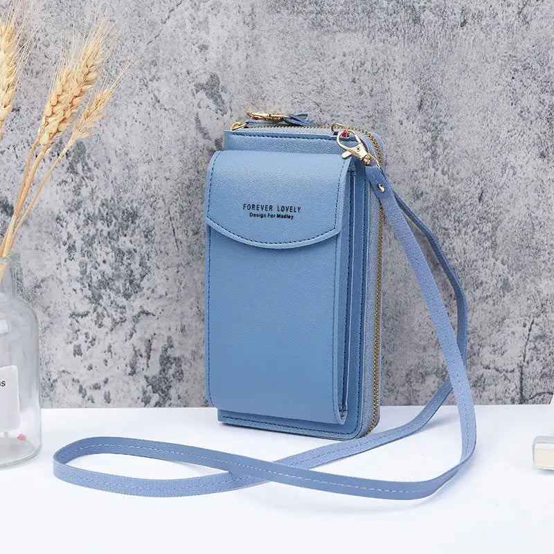 Sweet Mobile Phone Bag Women's Portable Versatile Zipper Small Messenger Bag Multi-function Large-capacity Change Card Bag