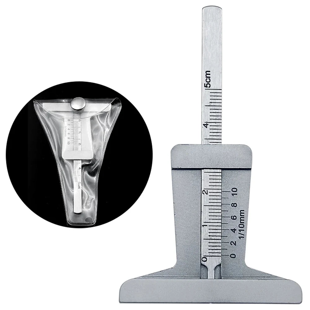 1 PC Vernier Depth Gauge Car Tyre Tire Tread Depth Gauge Meter Ruler Caliper Stainless Steel Measure Tool Accessories