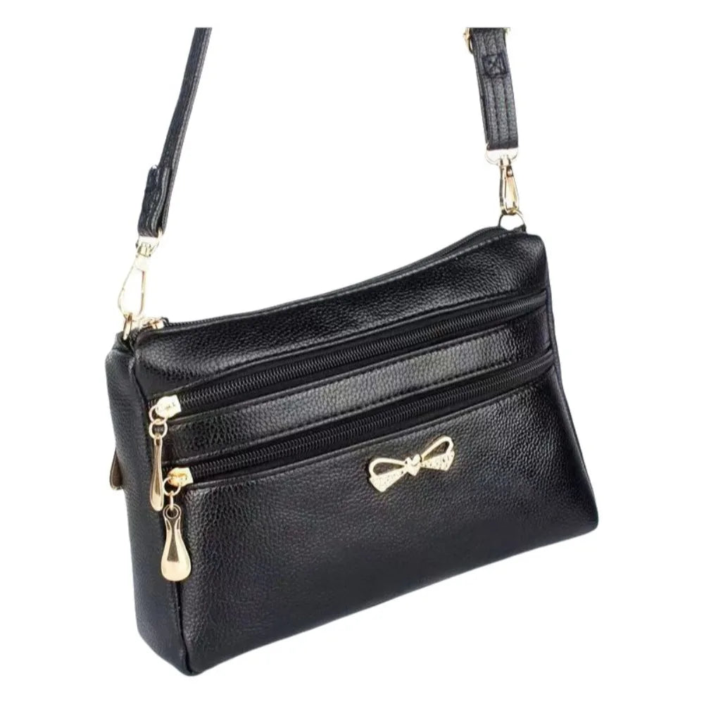 Fashion Square Shape Mom Crossbody Bag PU Urban Simple Shoulder Crossbody Bags Multi-Layer Shopping Bag Daily Use