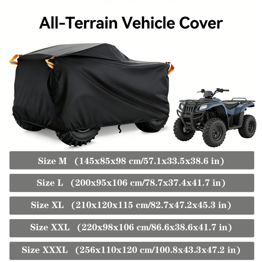 190T Universal Quad Bike ATV Cover Waterproof Dust UV Protector for Motorcycle Scooter Kart Motorbike for Polaris Honda Yamaha