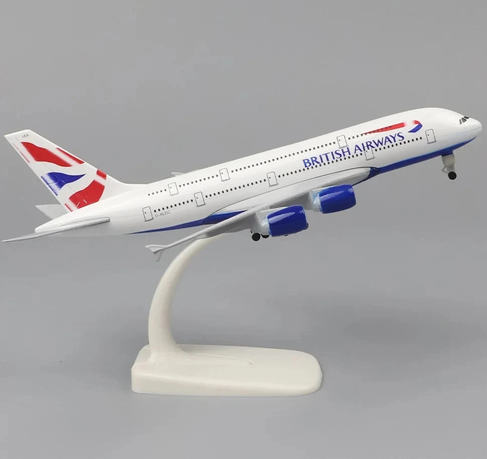 20cm British Airways A380 Model Plane Metal 1/400 Scale Toy Planes Collected Gift By Aviation Collectible Aircraft