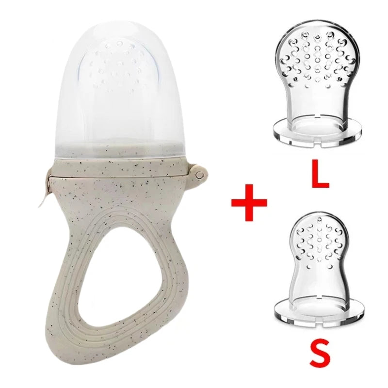 Silicone Baby Fruit Feeder Mini Freezer Tray Fresh Food Chew Bag for Infant Self Feeding Milk Popsicle Molds for Teething Relief