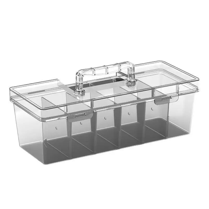 Transparent Plastic Storage Toolbox Detachable Divider Independent Small Case For Screws Tiny Hardware Parts Organizer
